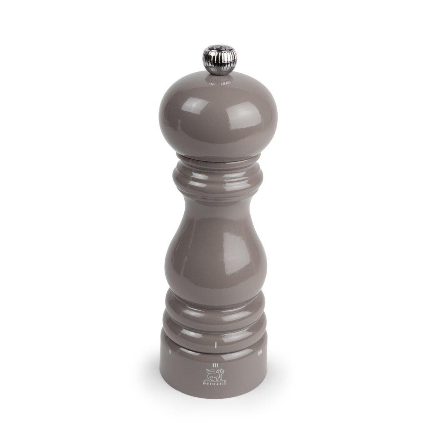 Moulin à poivre manuel u'Select en bois laqué, taupe, 18 cm